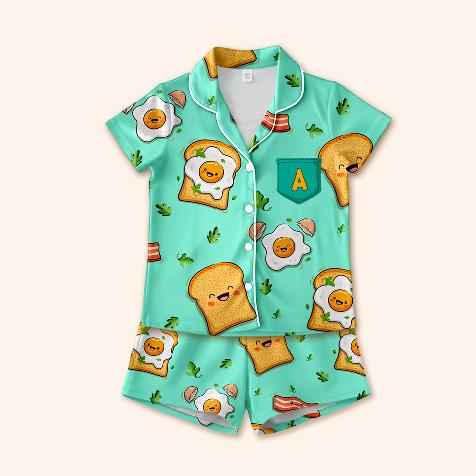 Pijama Infantil Inglês - Ovos e Bacon