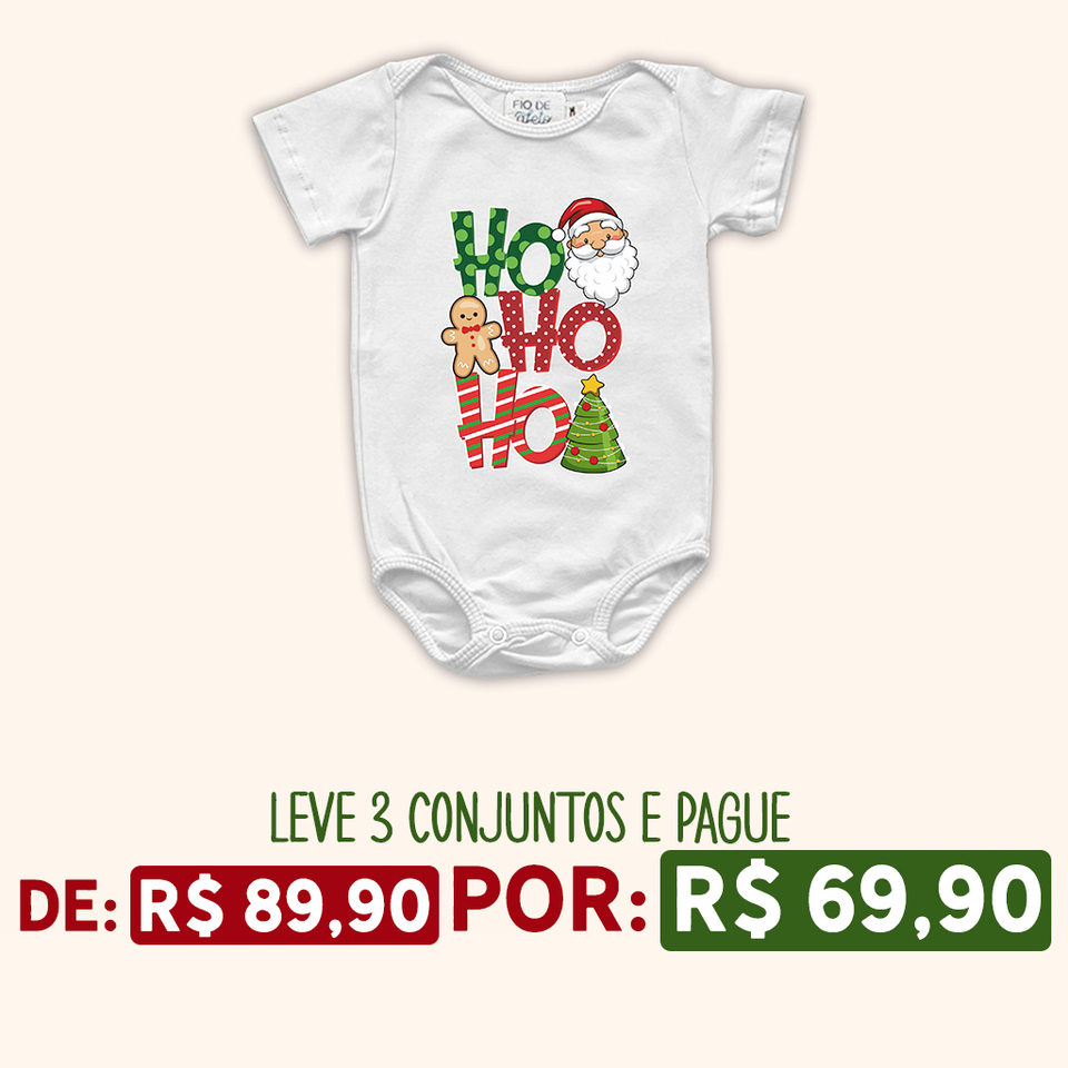 Body BABY de Natal - Hohoho