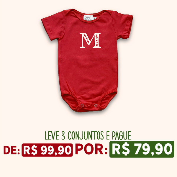 Body de Bebê Personalizado de Natal - INICIAL