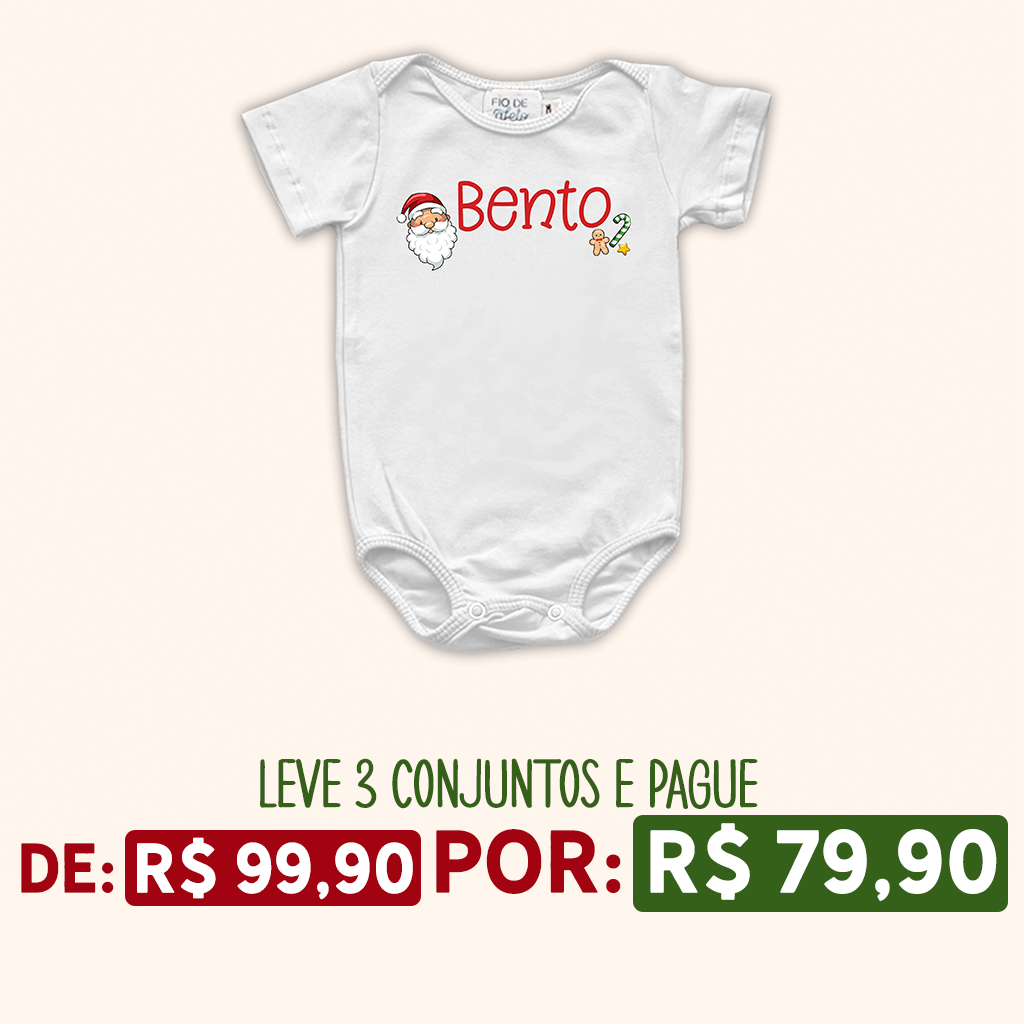 Body BABY Personalizado de Natal - Nome
