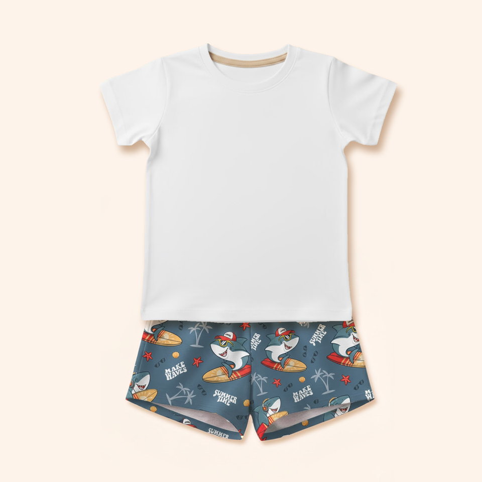 Pijama Infantil Básico - Tubarão