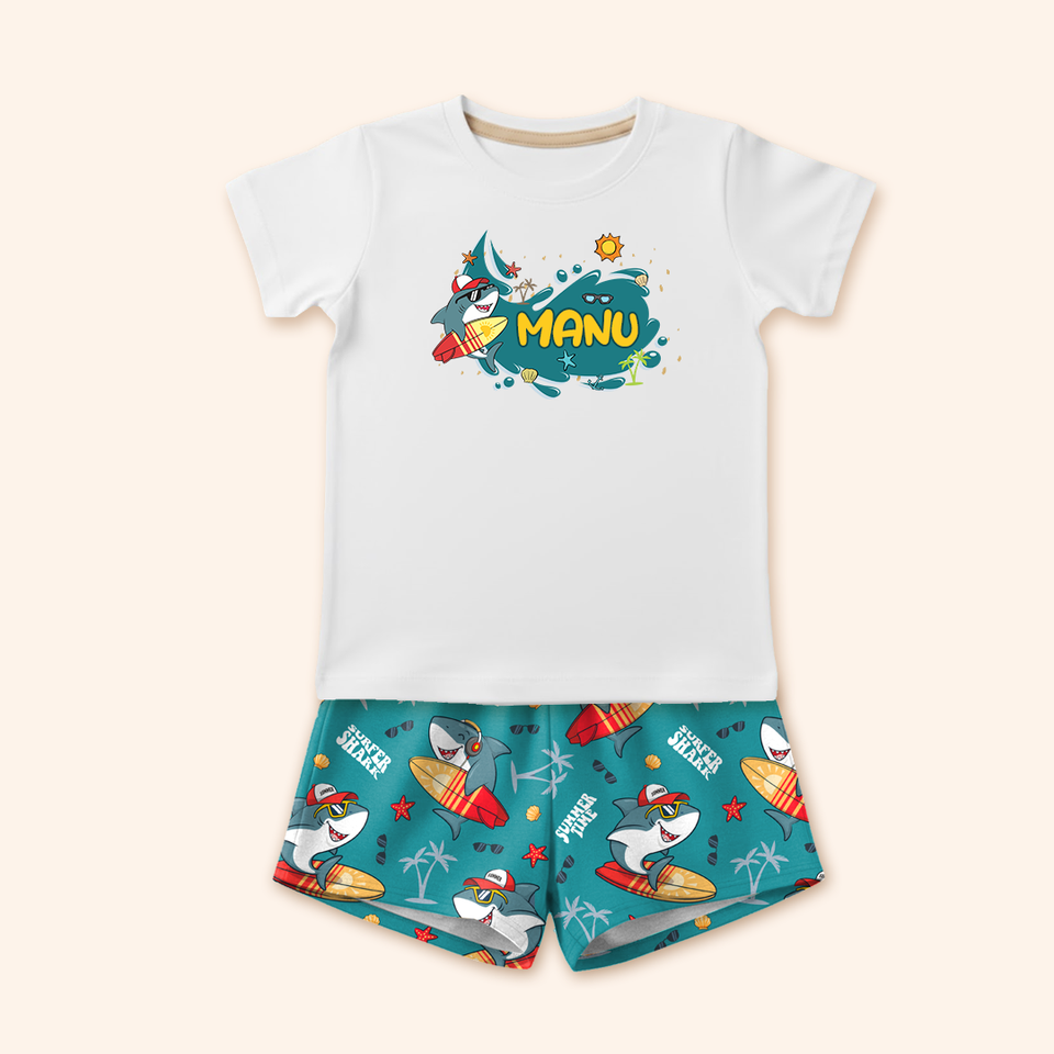 Pijama Infantil Básico - Tubarão