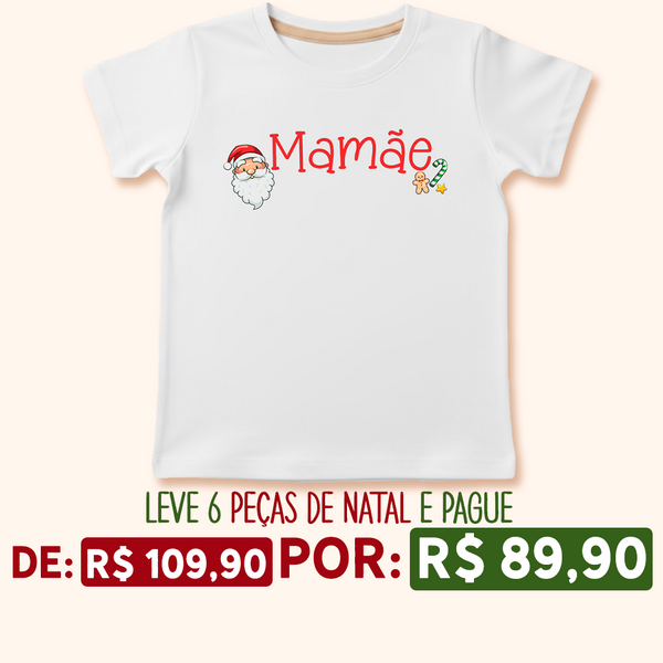 Camisa de Pijama ADULTO Personalizada de Natal - Nome
