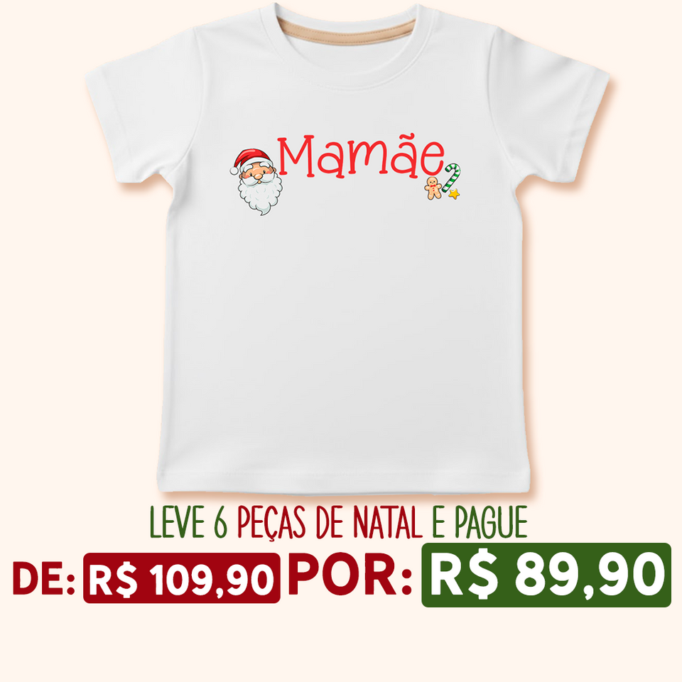 Camisa de Pijama ADULTO Personalizada de Natal - Nome