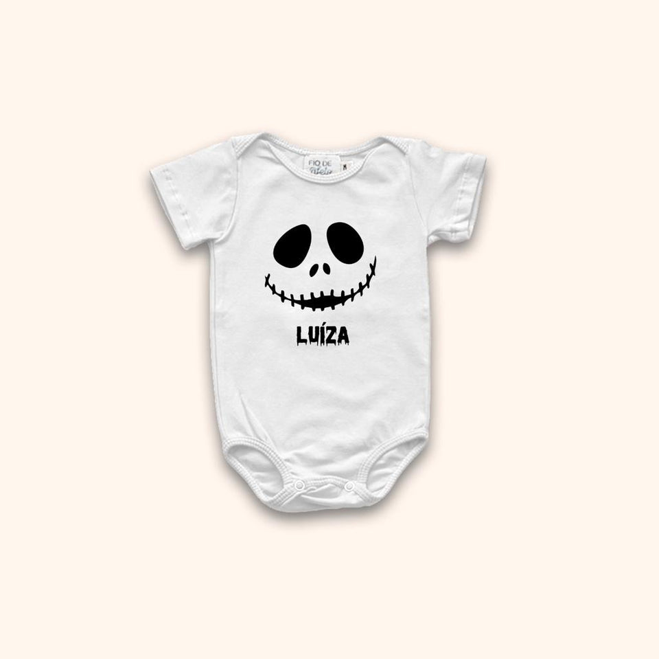 Body Bebê Personalizado Halloween - Ghost Branco